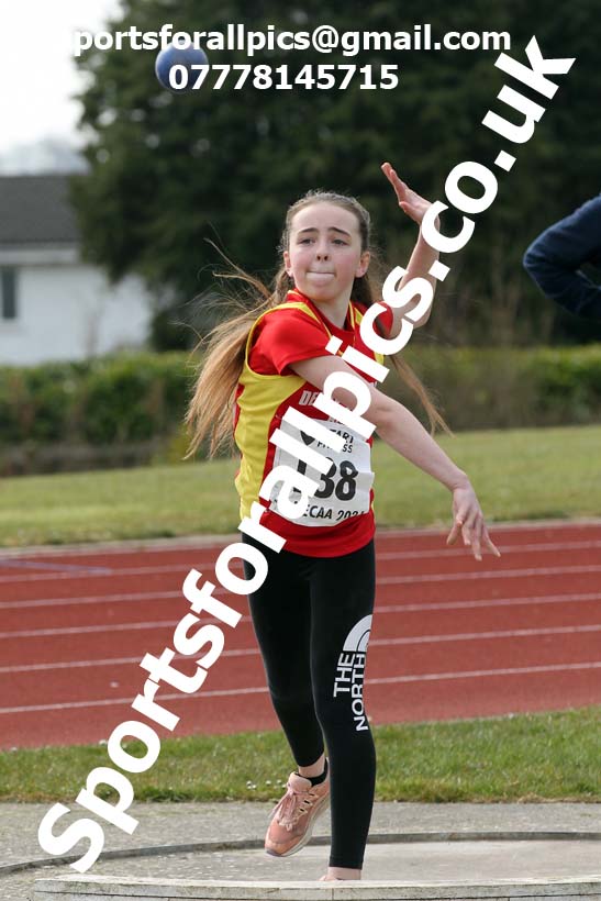 Shot putt, 2021 NECAA Open Graded Meeting, Morpeth. Photo: David T. Hewitson/Sports for All Pics